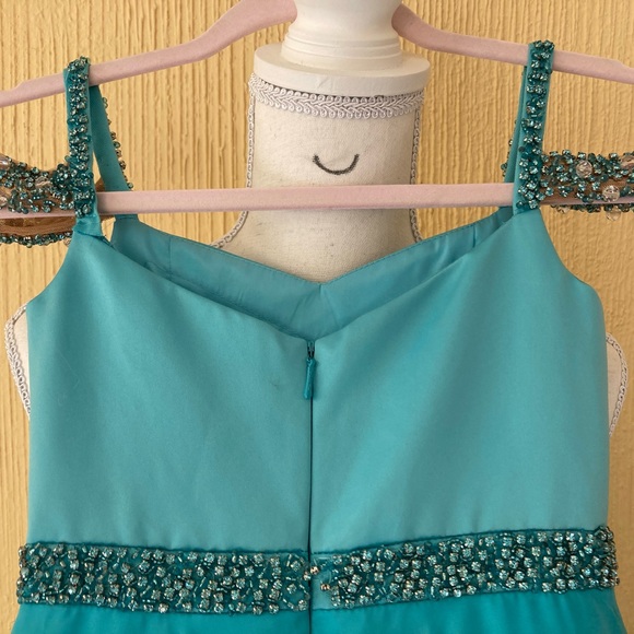 SHERRI HILL LITTLES GIRL BLUE PAGEANT DRESS K51259 SIZE 6 - Picture 6 of 10